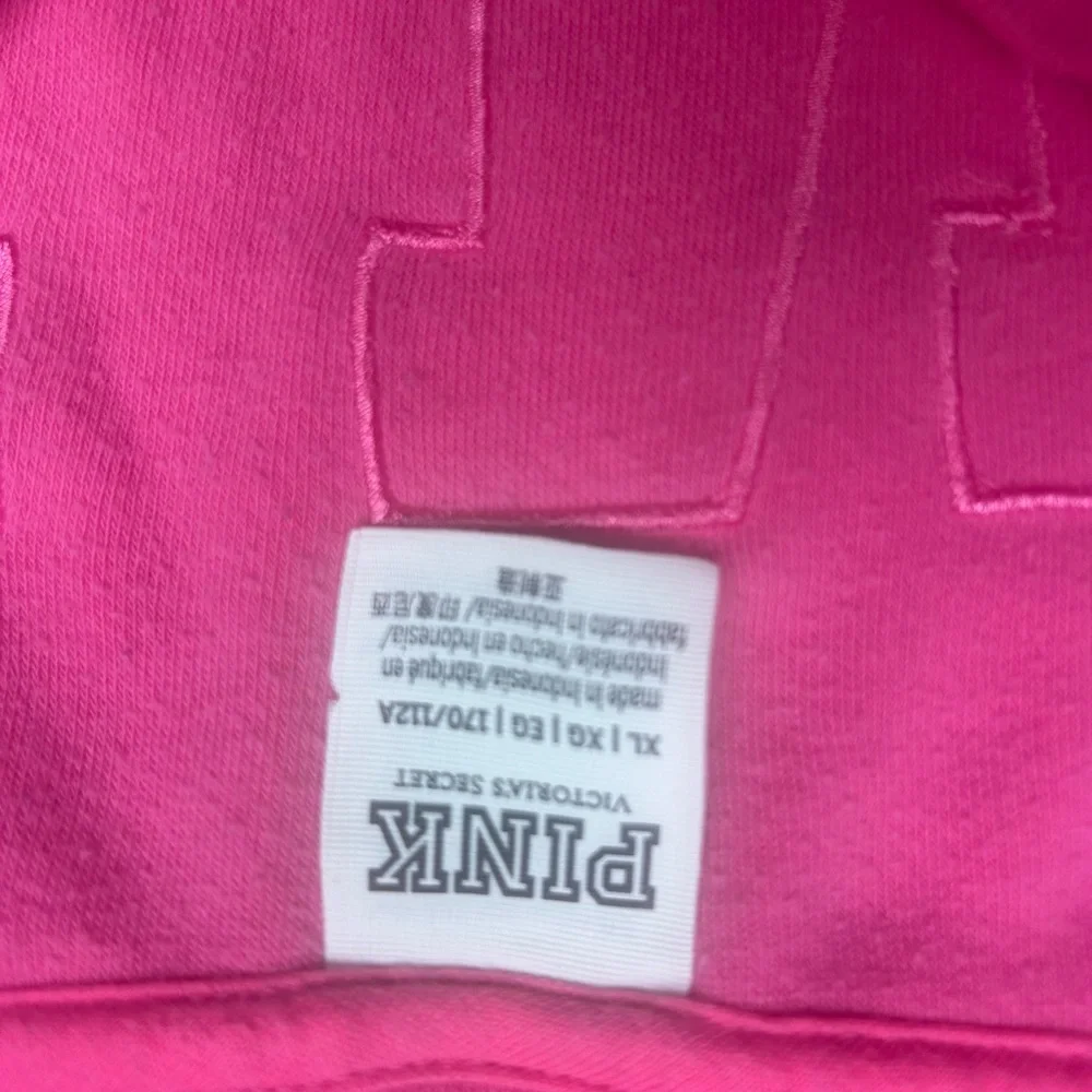 PINK Victoria's Secret Bright Pink Terry Spirit Top size~ XL - Picture 3 of 3